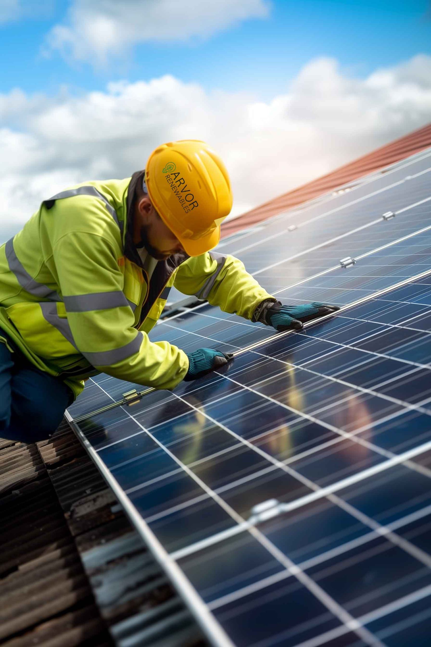 Solar Panel-Domestic installation close up